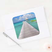 Boten aan een steiger in de Pacifische sticker (Envelop)