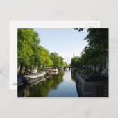 Boten aan het Amsterdamse kanaal Briefkaart (Voorkant / Achterkant)
