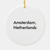 Boten aan het Amsterdamse kanaal Keramisch Ornament (Achterkant)
