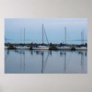 boten aan het strand poster