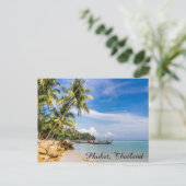 Boten aan het zuidelijke uiteinde van het strand v briefkaart (Staand voorkant)