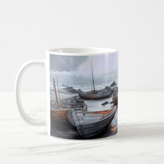 Boten aan wal koffiemok (Links)
