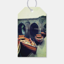 Boten bij Durham River Cadeaulabel