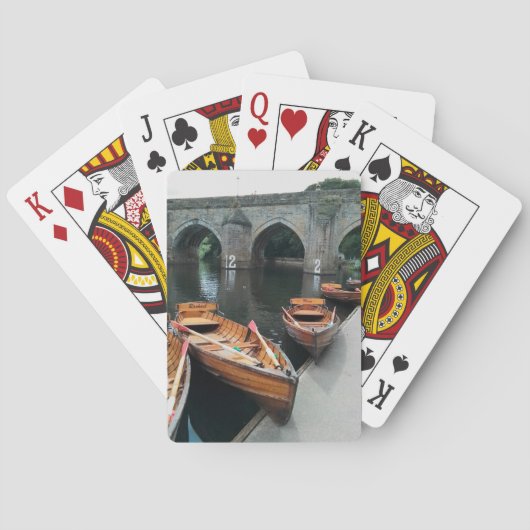 Boten bij Durham River Pokerkaarten (Achterkant)