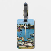 Boten bij King's Wharf Bermuda Bagagelabel (Achterkant verticaal)