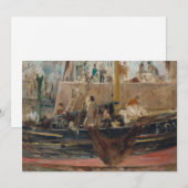 Boten bij Quay | Berthe Morisot (Voorkant / Achterkant)