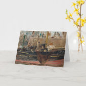 Boten bij Quay | Berthe Morisot Kaart (Gele Bloem)