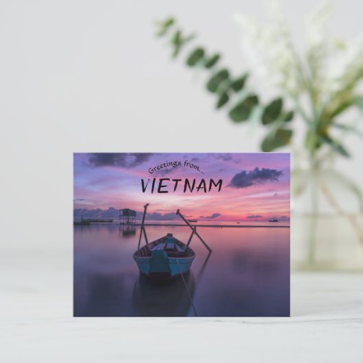 Boten bij Sunrise Phu Quoc Vietnam Briefkaart (Staand voorkant)