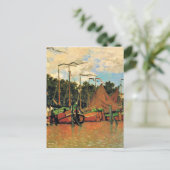 Boten bij Zaandam van Claude Monet, Briefkaart (Staand voorkant)