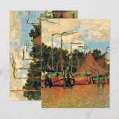 Boten bij Zaandam van Claude Monet, Briefkaart (Voorkant / Achterkant)