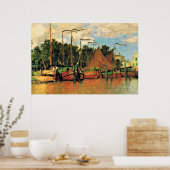 Boten bij Zaandam van Claude Monet, Poster (Keuken)