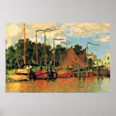 Boten bij Zaandam van Claude Monet, Poster (Voorkant)