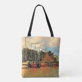 Boten bij Zaandam van Claude Monet,  Tote Bag (Achterkant)