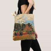 Boten bij Zaandam van Claude Monet,  Tote Bag (Dichtbij)