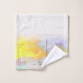 boten bij zonsondergang bad handdoek (Wasdoekje)