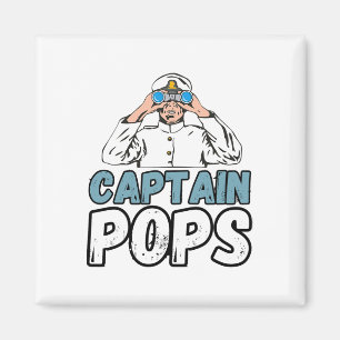 Boten Boot Eigenaar Kapitein Pops Vader Pontoon Op Magneet