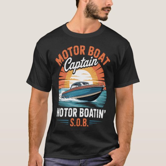 Boten Boot Kapitein Motor T-shirt (Voorkant)