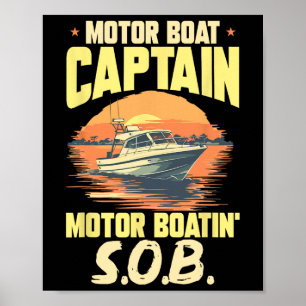 Boten Boot Kapitein Motorboot Kapitein Motorboot Poster