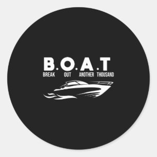 Boten boot uitbreken nog duizend ronde sticker