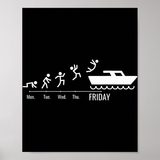 Boten Boten-kapitein Weekend Sport-booter Jachten Poster (Voorkant)