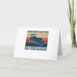Boten Cadeau Grappig Vintage Pontoonboot Cadeau Kaart