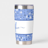 Boten gepersonaliseerd  geïsoleerde drinkbeker (Achterkant)