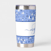 Boten gepersonaliseerd  geïsoleerde drinkbeker (Voorkant)