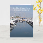 Boten gepersonaliseerde neef verjaardag kaart (Gele Bloem)