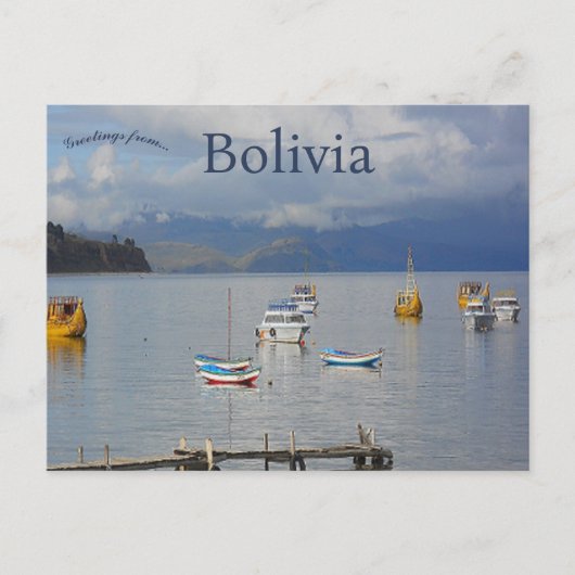 Boten in Bolivia Briefkaart (Voorkant)