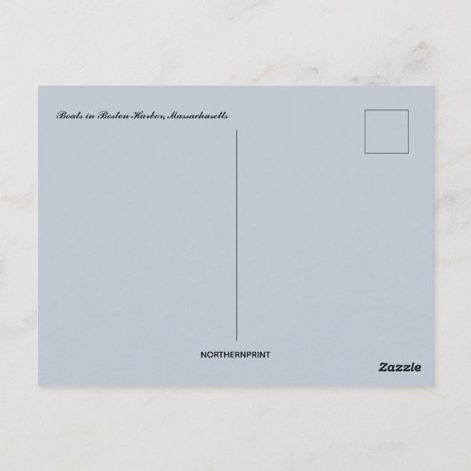 Boten in Boston Harbor Massachusetts Briefkaart (Achterkant)