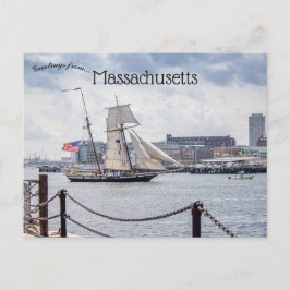 Boten in Boston Harbor Massachusetts Briefkaart