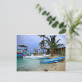 Boten in Caye Caulker, Belize Briefkaart (Staand voorkant)