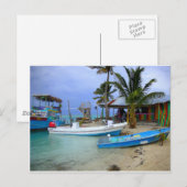 Boten in Caye Caulker, Belize Briefkaart (Voorkant / Achterkant)