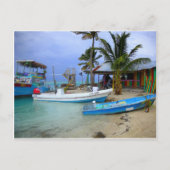 Boten in Caye Caulker, Belize Briefkaart (Voorkant)