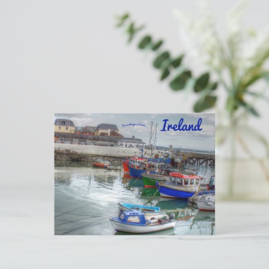 Boten in Cobh Cork Nederland Briefkaart (Staand voorkant)