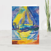 Boten in de avondzon | Fritz Schaefler Kaart (Voorkant)