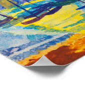 Boten in de avondzon | Fritz Schaefler Poster (Hoek)