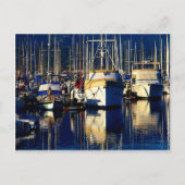 Boten in de haven briefkaart (Voorkant)