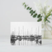 Boten in de haven briefkaart (Staand voorkant)