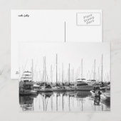 Boten in de haven briefkaart (Voorkant / Achterkant)