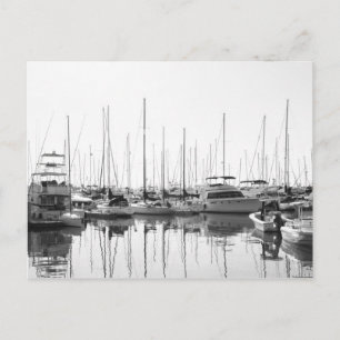 Boten in de haven briefkaart