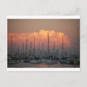 Boten in de haven briefkaart (Voorkant)