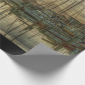 Boten in de haven cadeaupapier (Hoek)