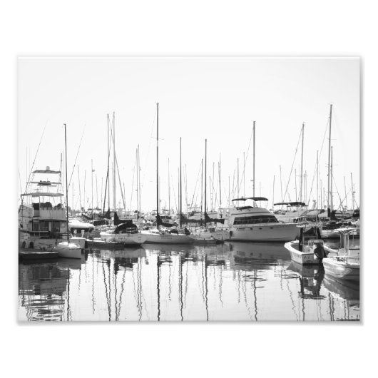 Boten in de haven foto afdruk (Voorkant)