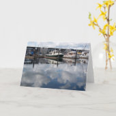 Boten in de haven notecards kaart (Gele Bloem)