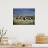 Boten in de haven poster (Keuken)