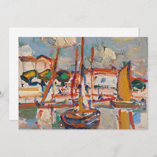 Boten in de haven | Samuel John Peploe (Voorkant / Achterkant)