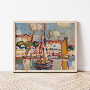 Boten in de haven   Samuel John Peploe Poster
