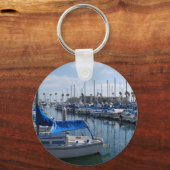 Boten in de haven sleutelhanger (Voorkant)