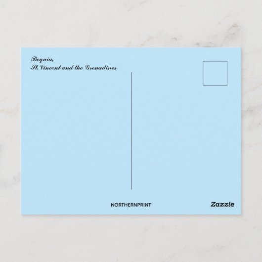 Boten in de haven van Bequia Briefkaart (Achterkant)